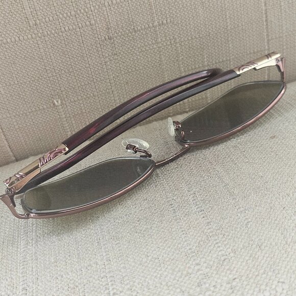 Elle Women Eyeglasses Frame Burgundy Tone Half Rim Glasses EL13412 Eyewear - Picture 7 of 11